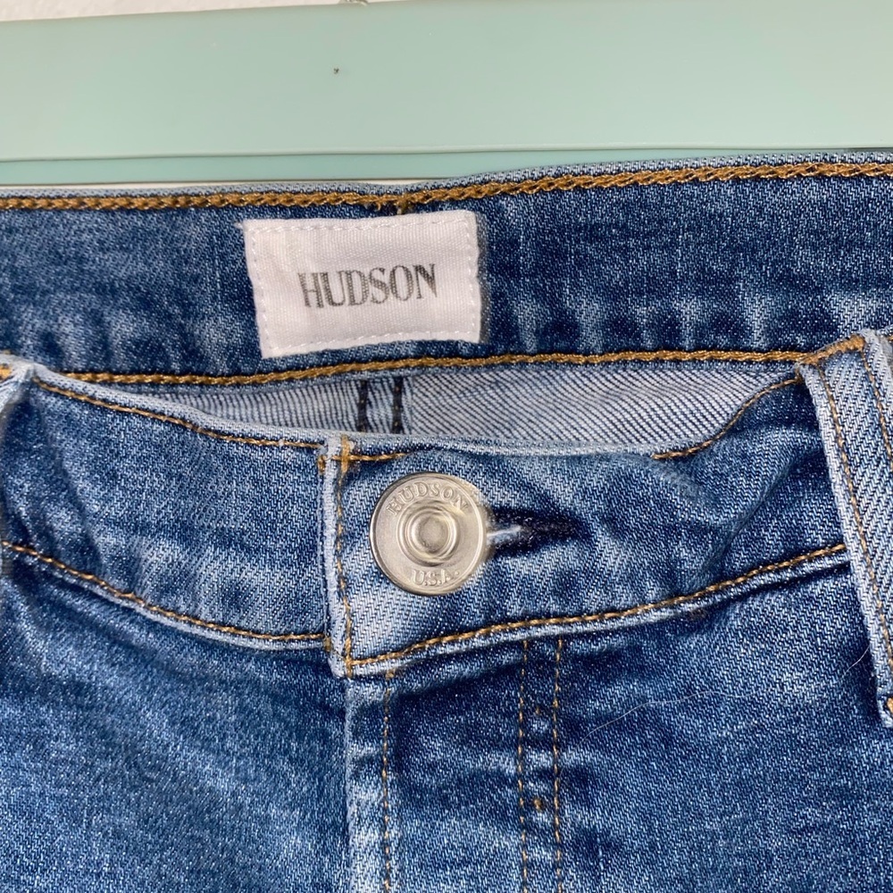 HUDSON Luxe Crop Riley Relaxed straight jeans 26 - Picture 3 of 5